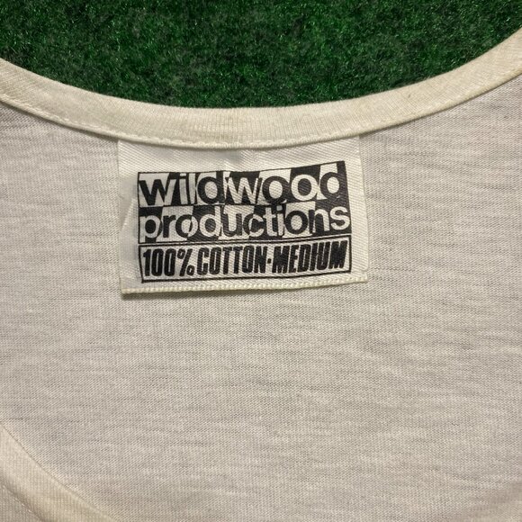 Vintage 80s Wildwood Productions Starry Rockfish Painting T-Shirt White Medium - Picture 3 of 7